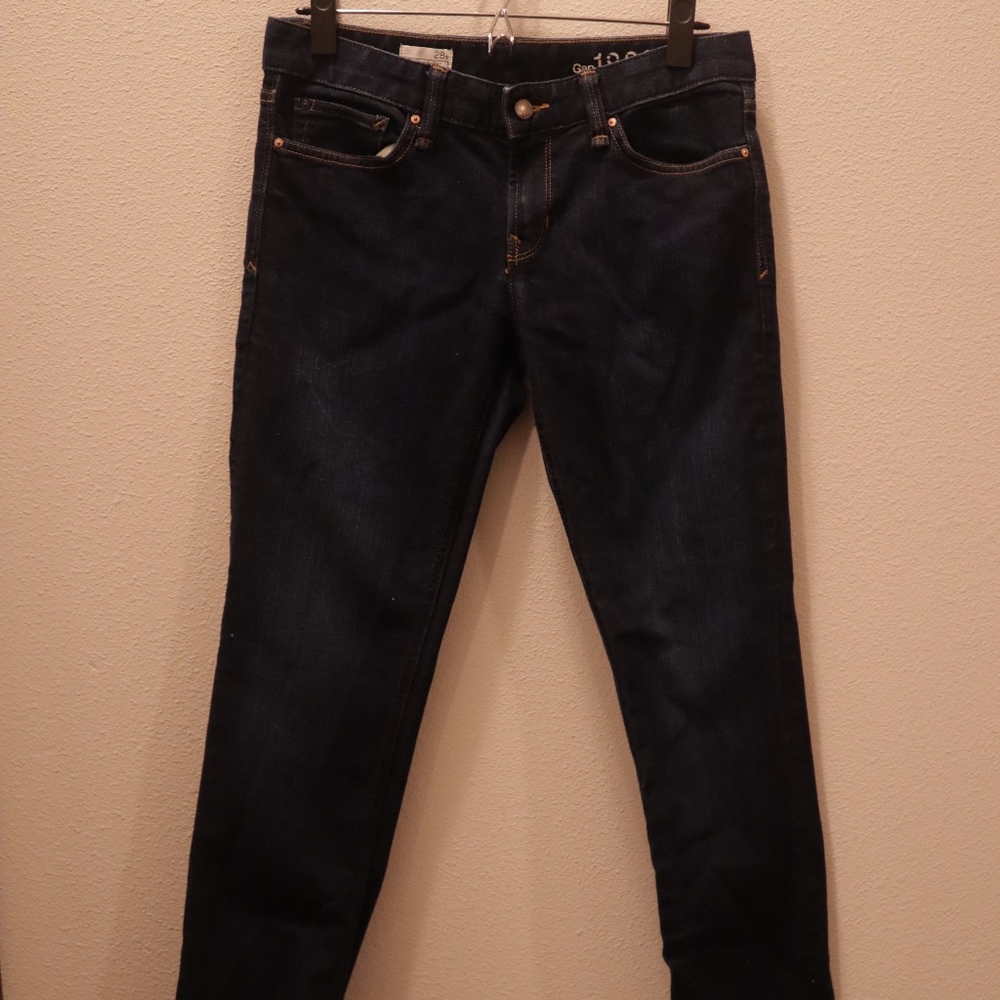 GAP Dark Wash Straight Leg Jeans